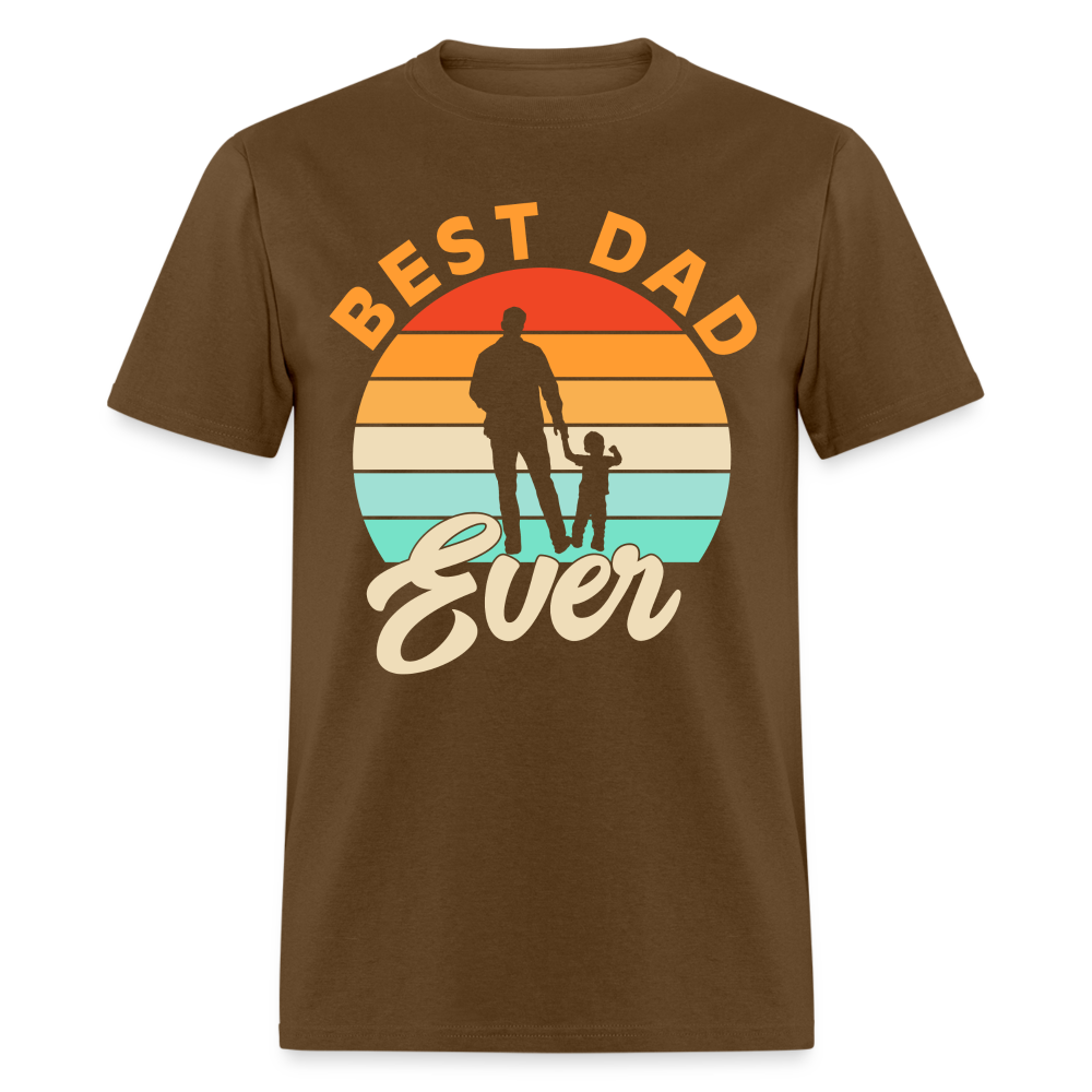 Best Dad Ever T-Shirt (Dad with Child tee) Color: brown