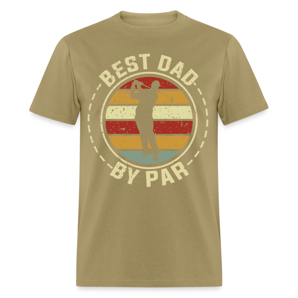 Best Dad By Par T-Shirt (Golf Dad tee) Color: khaki