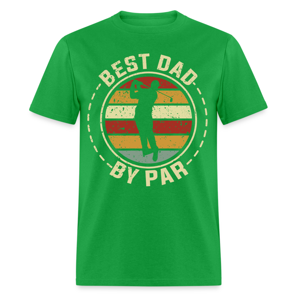Best Dad By Par T-Shirt (Golf Dad tee) Color: bright green