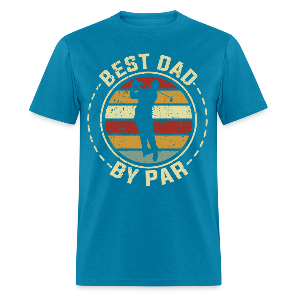 Best Dad By Par T-Shirt (Golf Dad tee) Color: turquoise