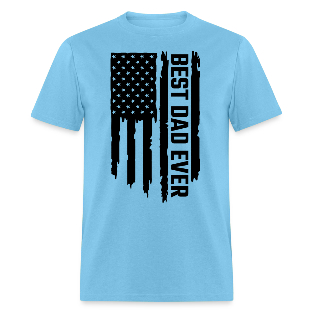 Best Dat Ever T-Shirt (Flag with Dad Tee) Color: aquatic blue