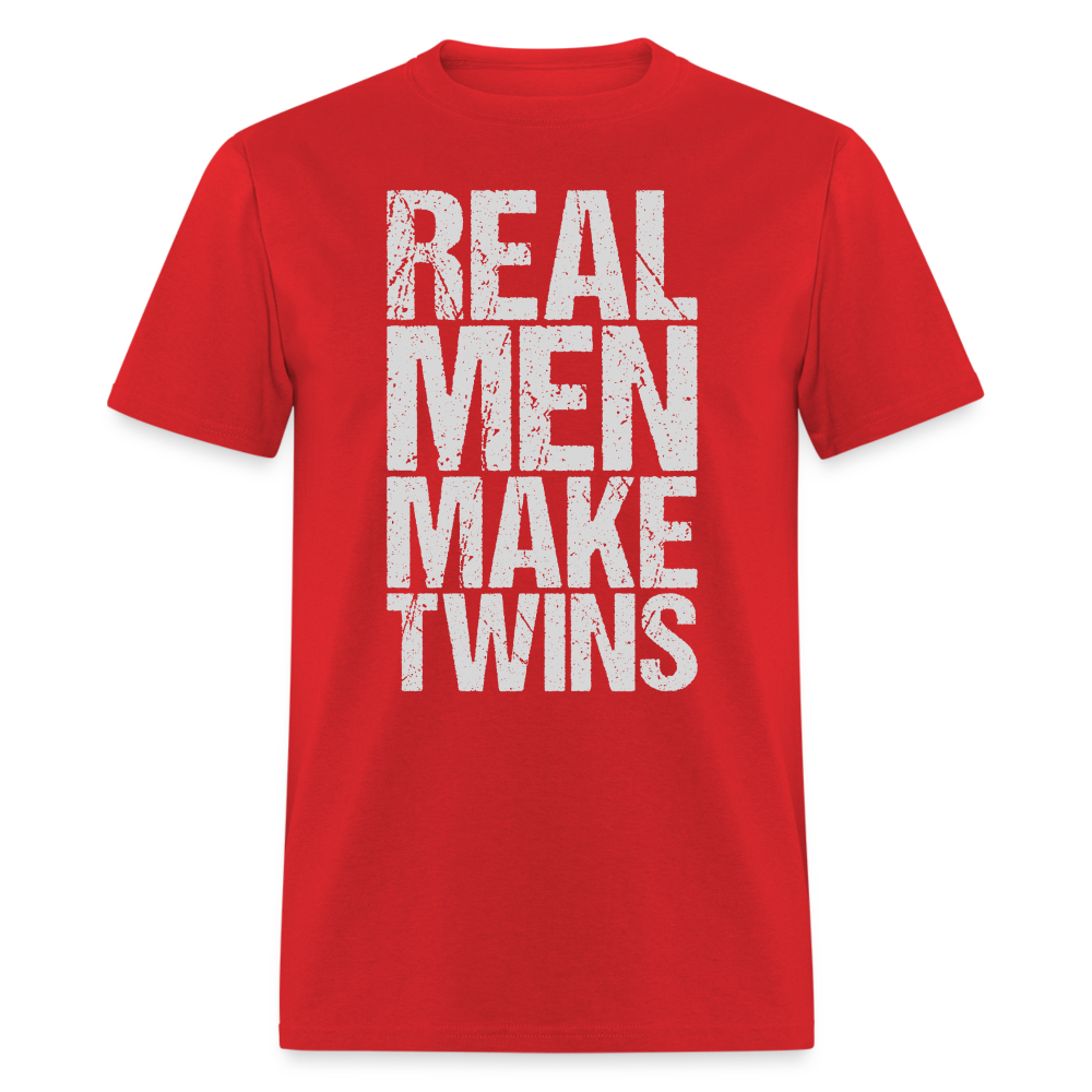 Real Men Make Twins T-Shirt (Dad of Twins Tee) Color: red