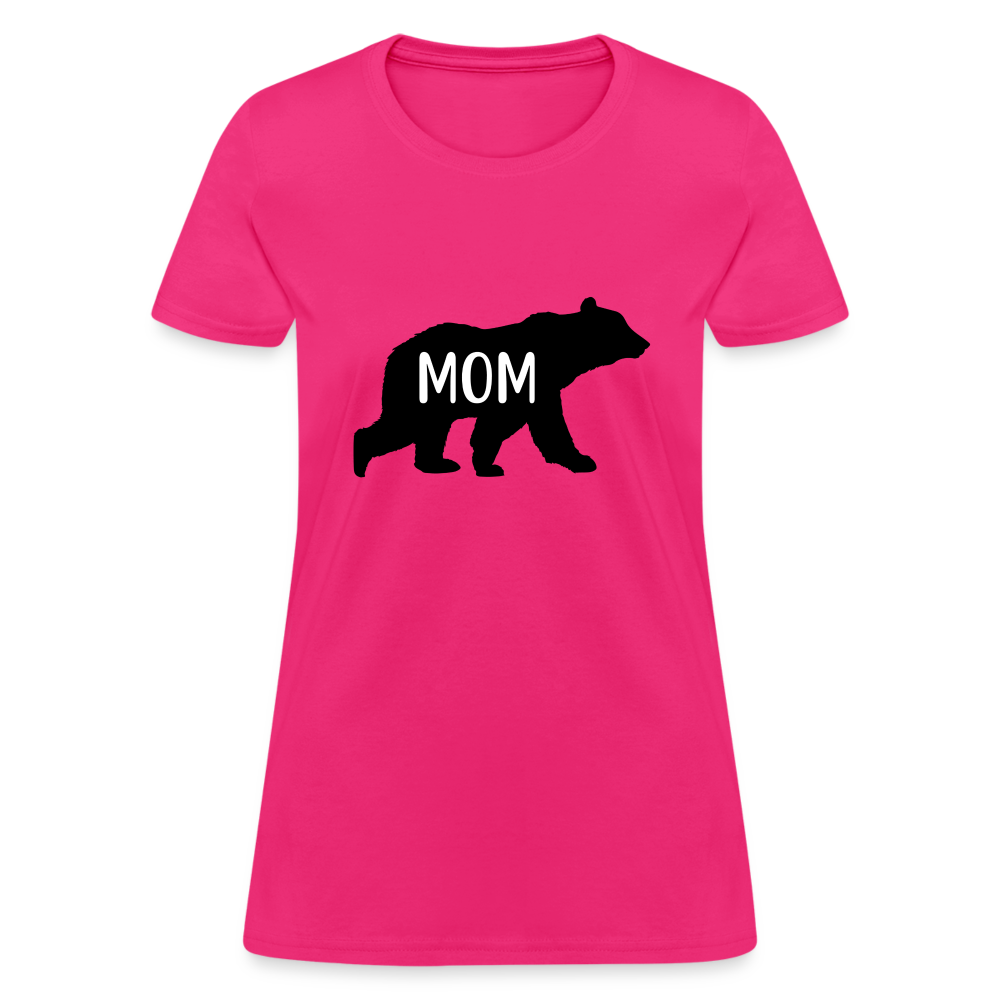 Mom Bear T-Shirt Color: fuchsia