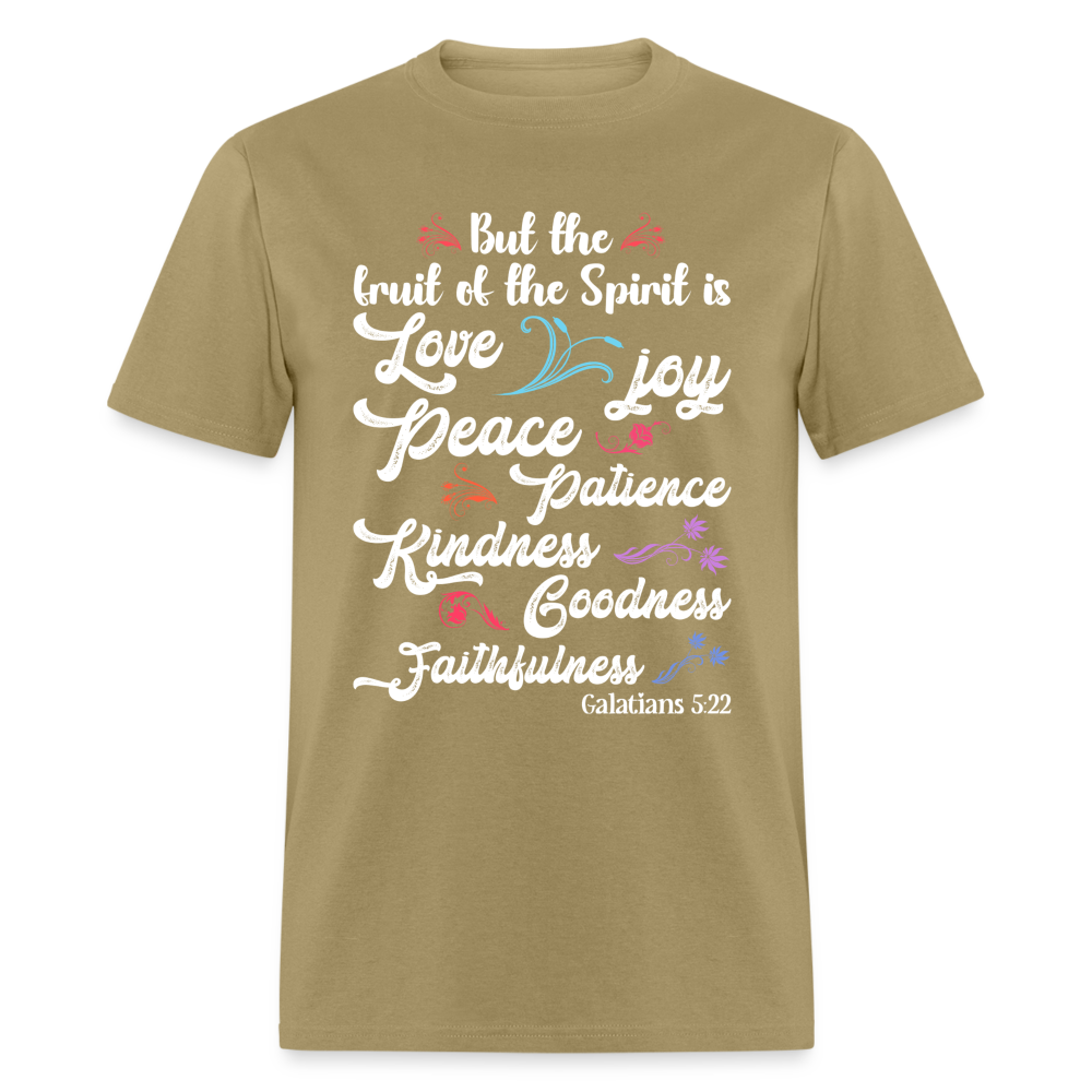 Galatians 5:22 T-Shirt - The Fruit of the Spirit is Love Color: khaki