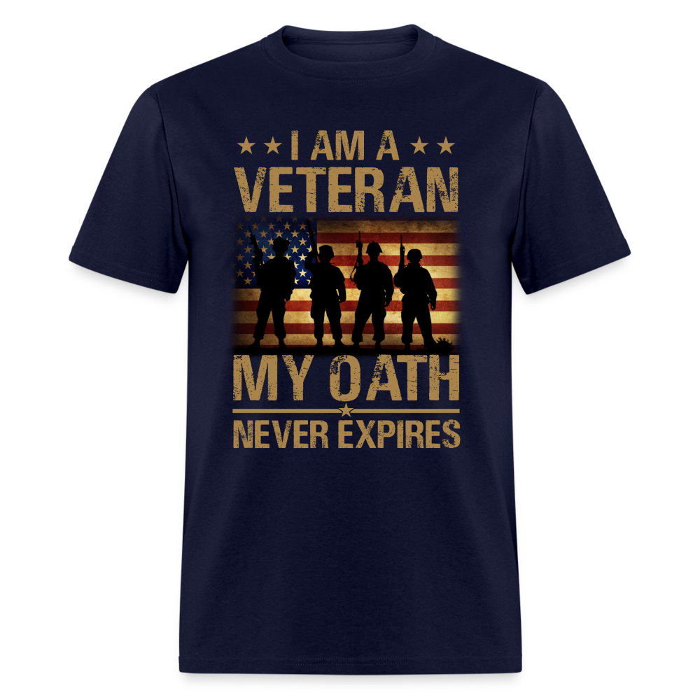 Veteran My Oath Never Expires T-Shirt Color: navy