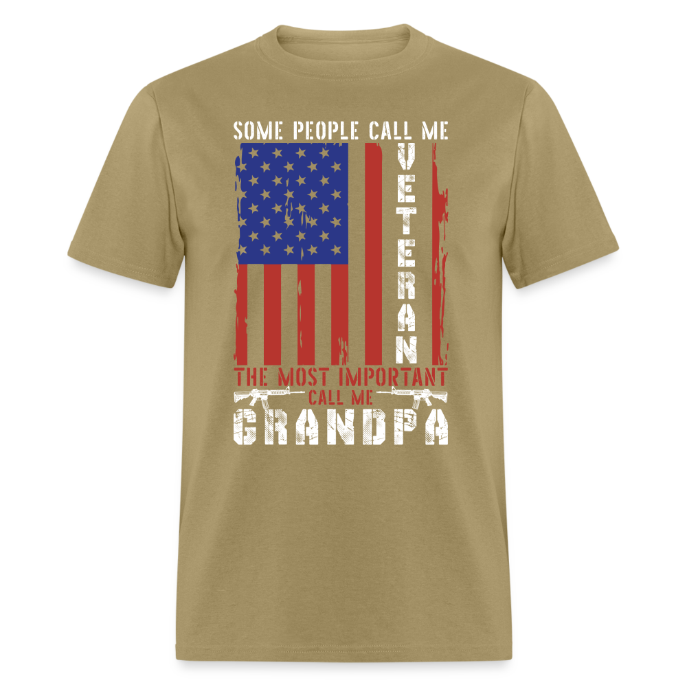 Grandpa Veteran T-Shirt Color: khaki