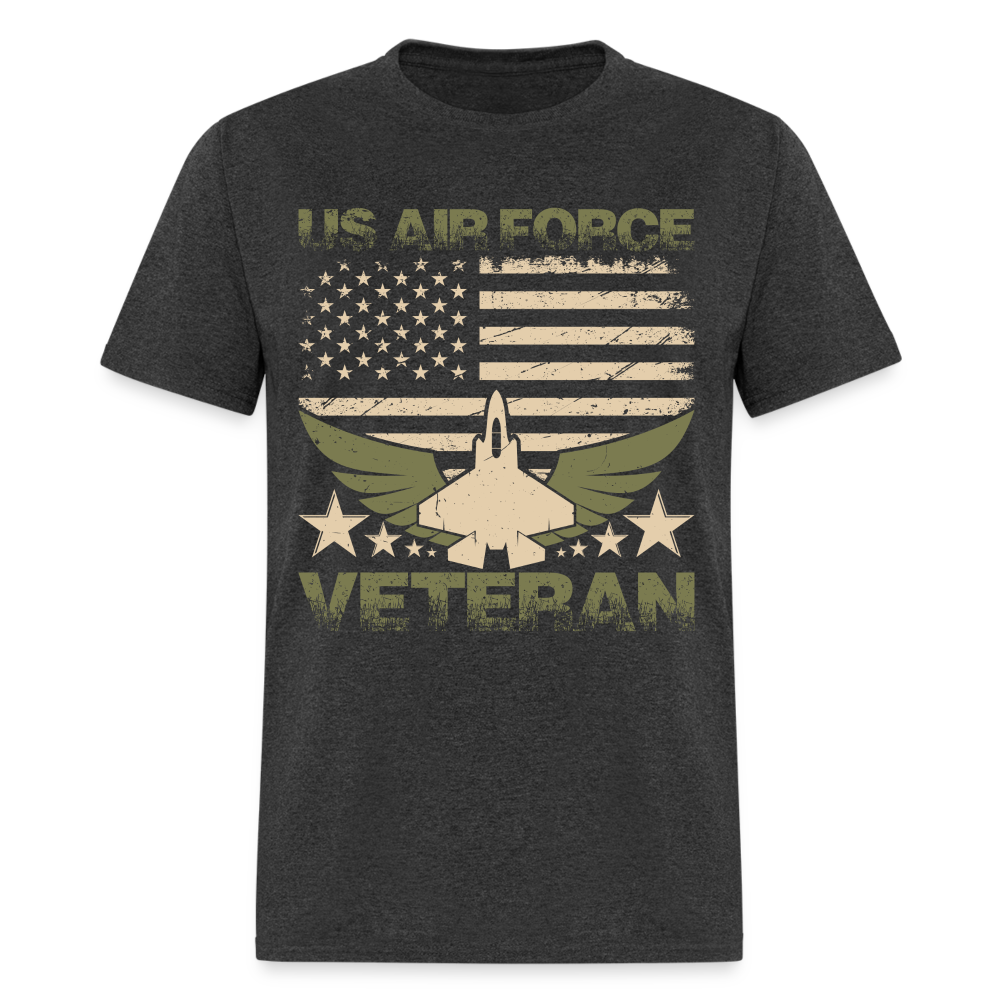 US Air Force Veteran T-Shirt Color: heather black