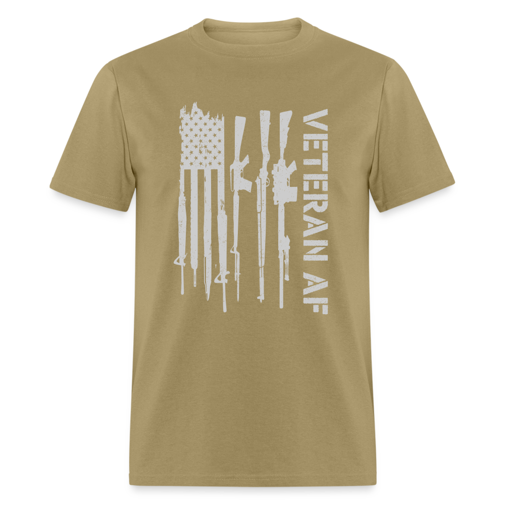Veteran AF (with Flag) T-Shirt Color: khaki