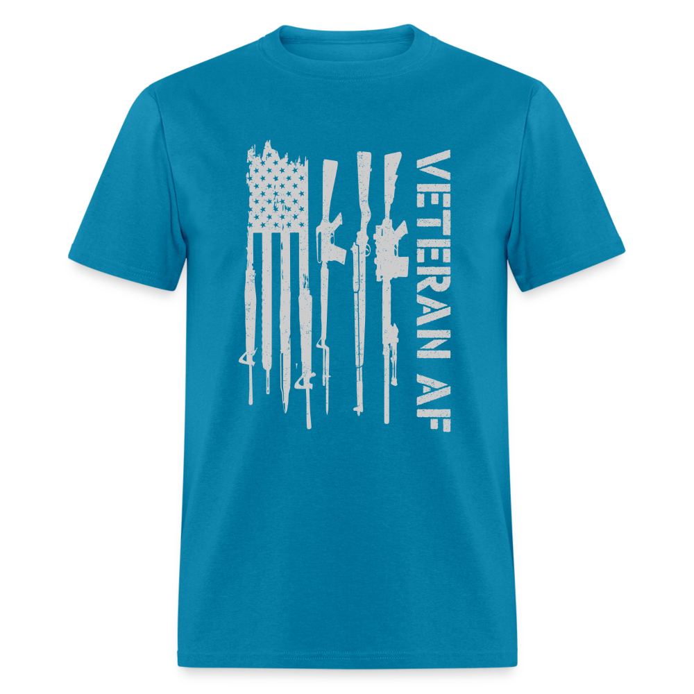 Veteran AF (with Flag) T-Shirt Color: turquoise
