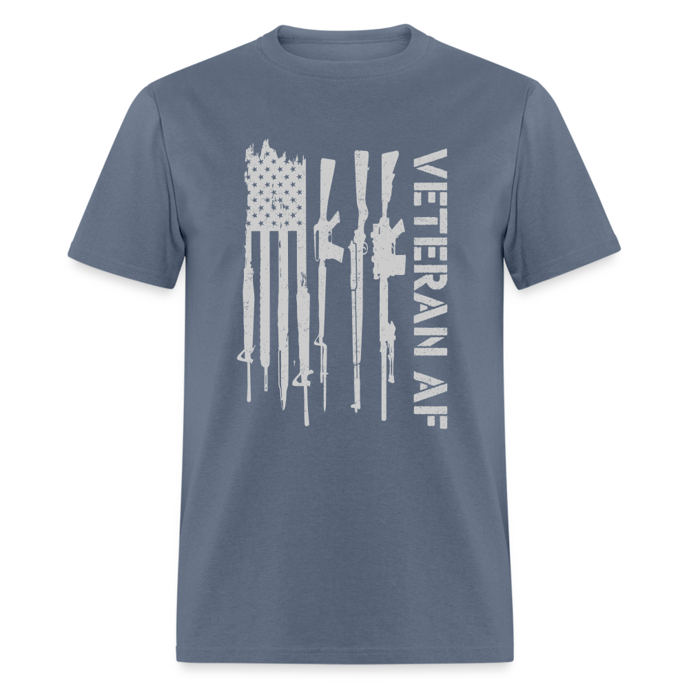Veteran AF (with Flag) T-Shirt Color: denim