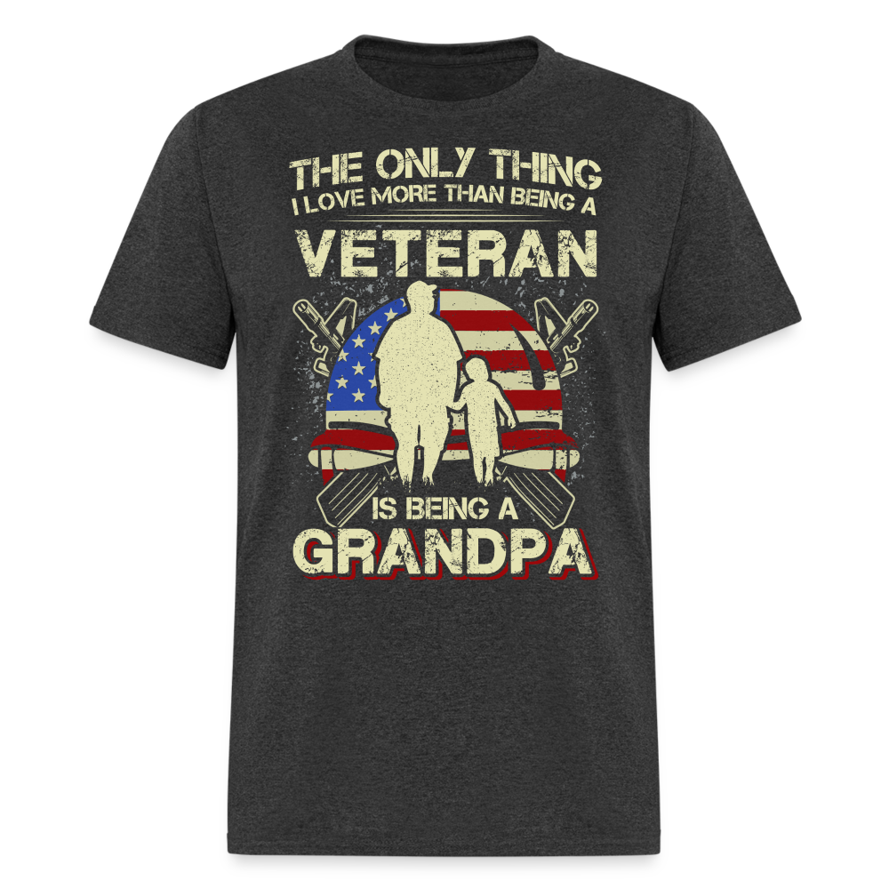 Veteran Grandpa T-Shirt Color: heather black