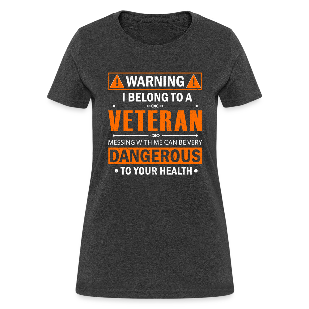 I Belong to a Veteran T-Shirt - heather black