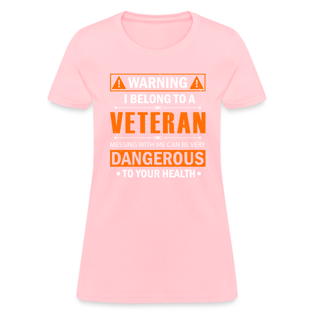 I Belong to a Veteran T-Shirt Color: pink