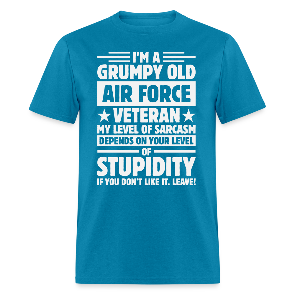 Grumpy Old Air Force Veteran T-Shirt Color: turquoise