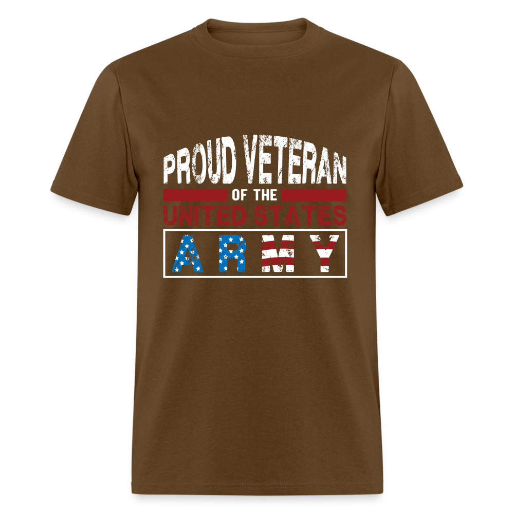 Proud Veteran of the United States Army T-Shirt Color: brown