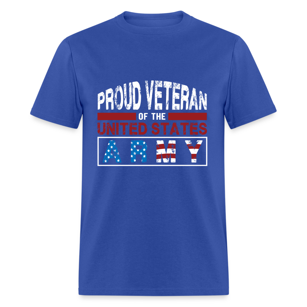 Proud Veteran of the United States Army T-Shirt Color: royal blue