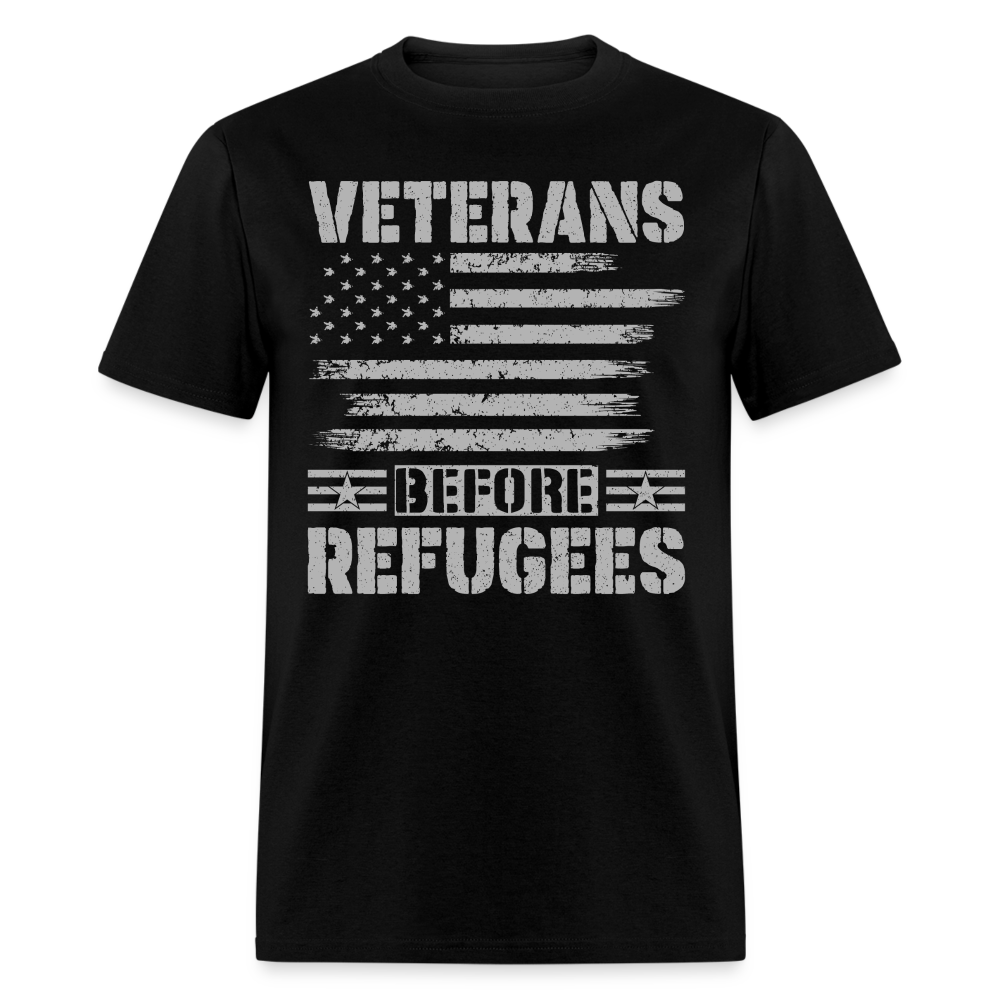 Veteran Before Refugees T-Shirt - black