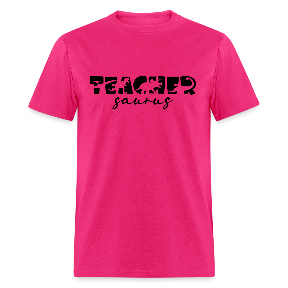 TeacherSaurus T-Shirt Color: fuchsia