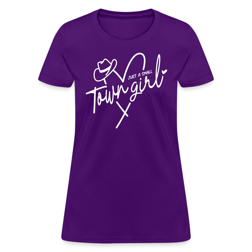 Just A Small Town Girl T-Shirt Color: purple