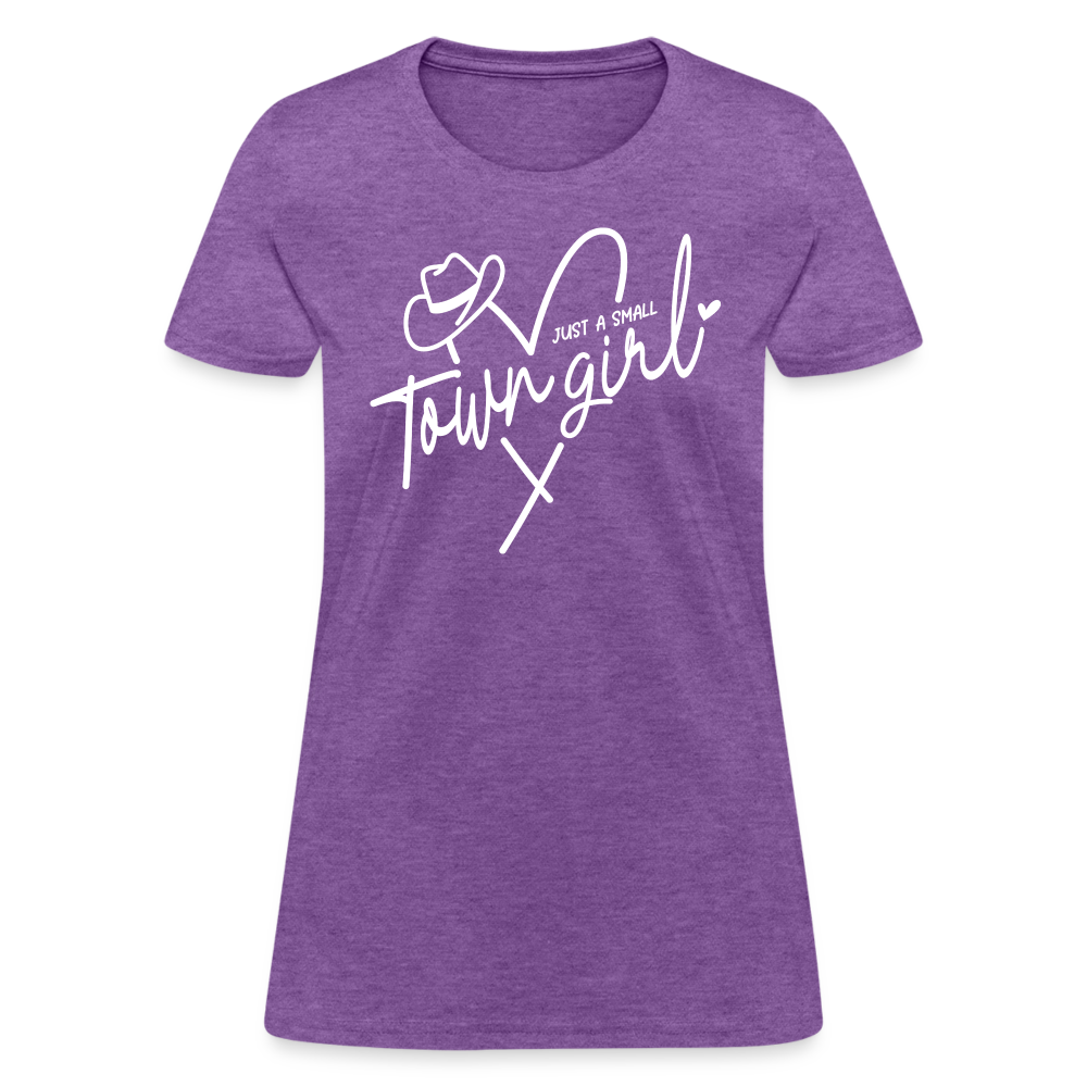 Just A Small Town Girl T-Shirt Color: purple heather