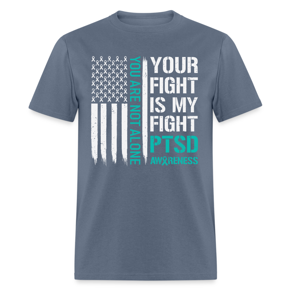 You Are Not Alone PTSD Awareness T-Shirt Color: denim