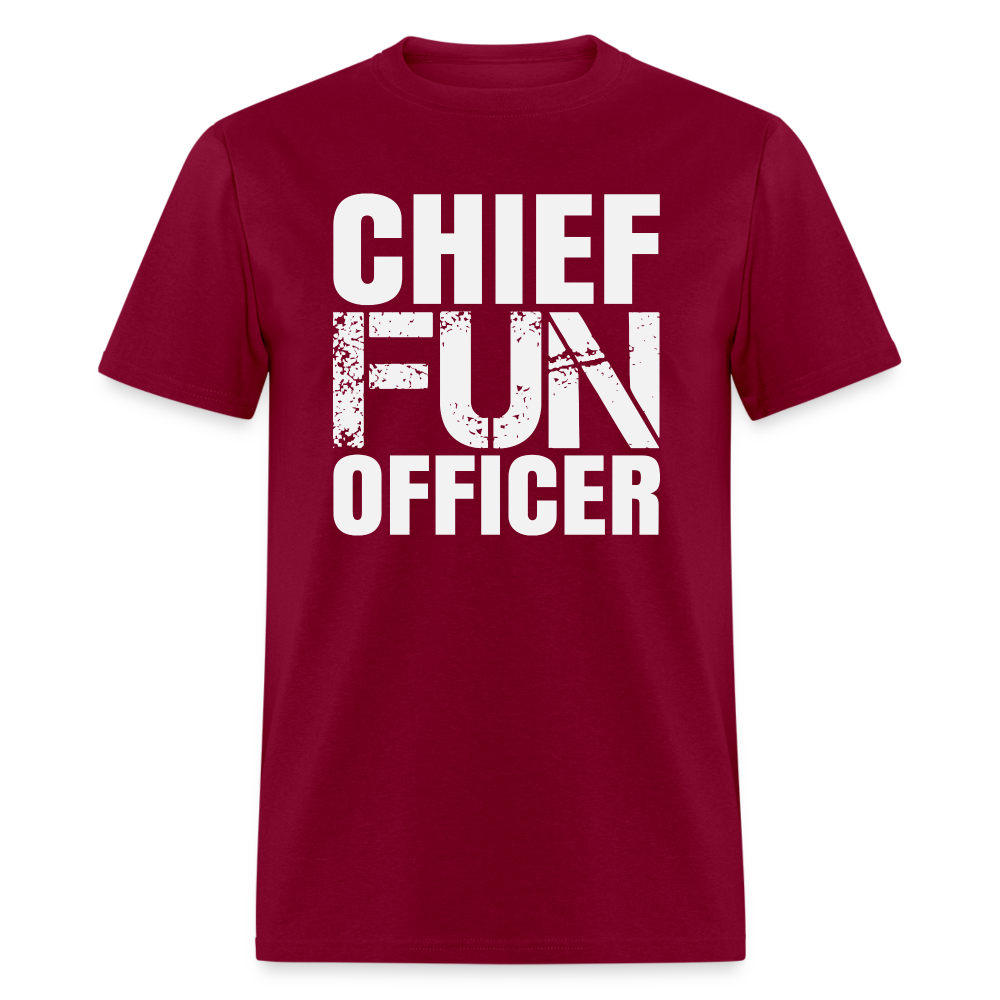 Chief Fun Officer T-Shirt Color: burgundy