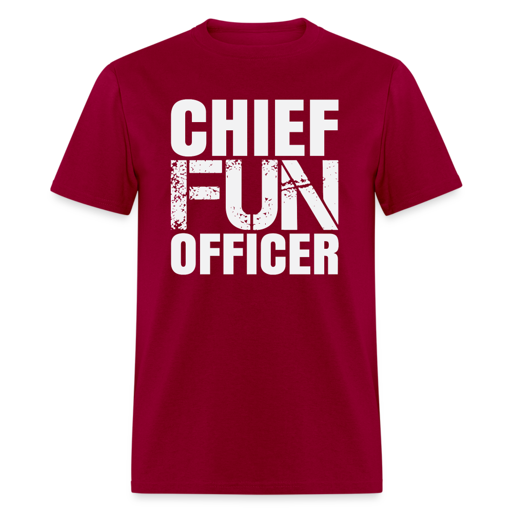 Chief Fun Officer T-Shirt Color: dark red