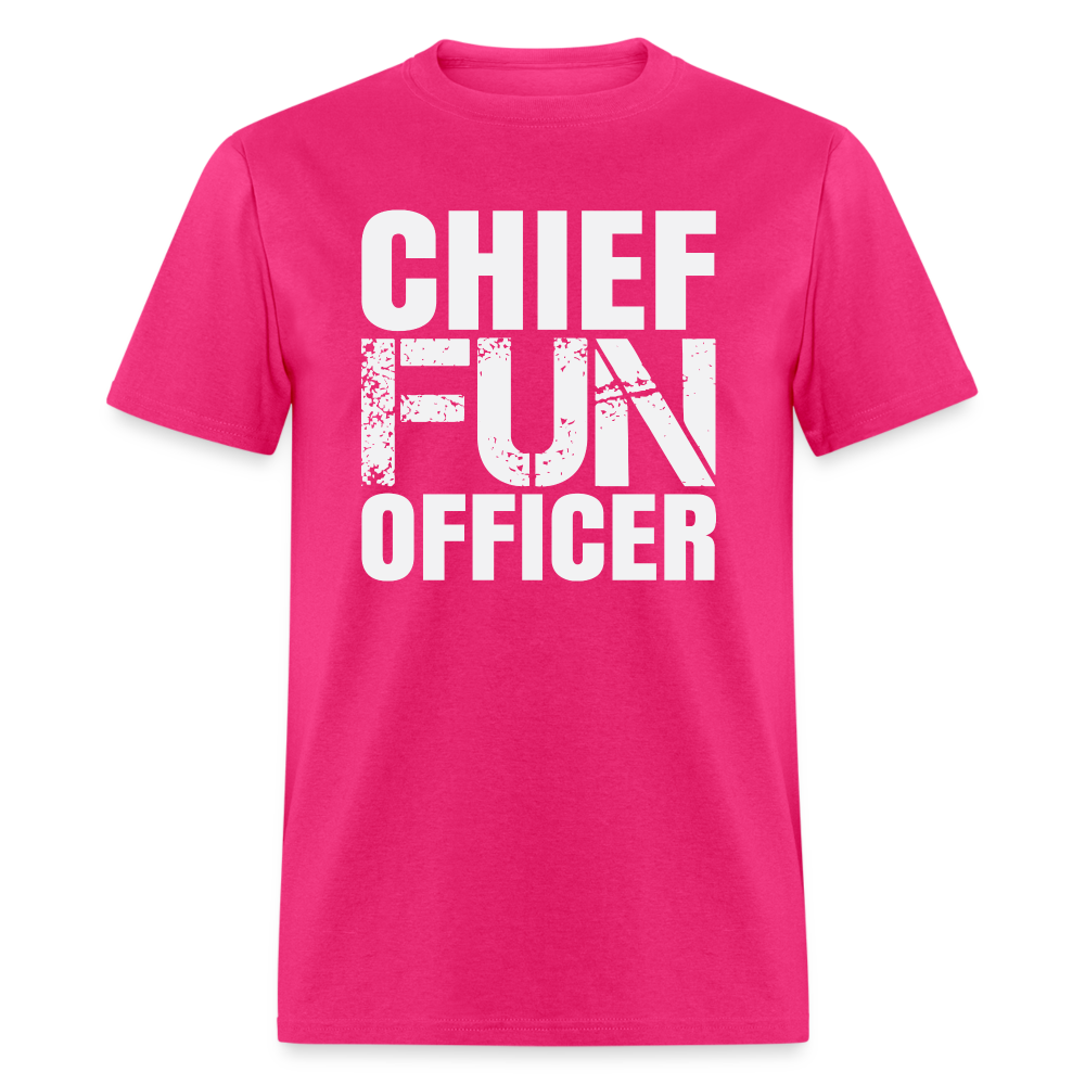 Chief Fun Officer T-Shirt Color: fuchsia