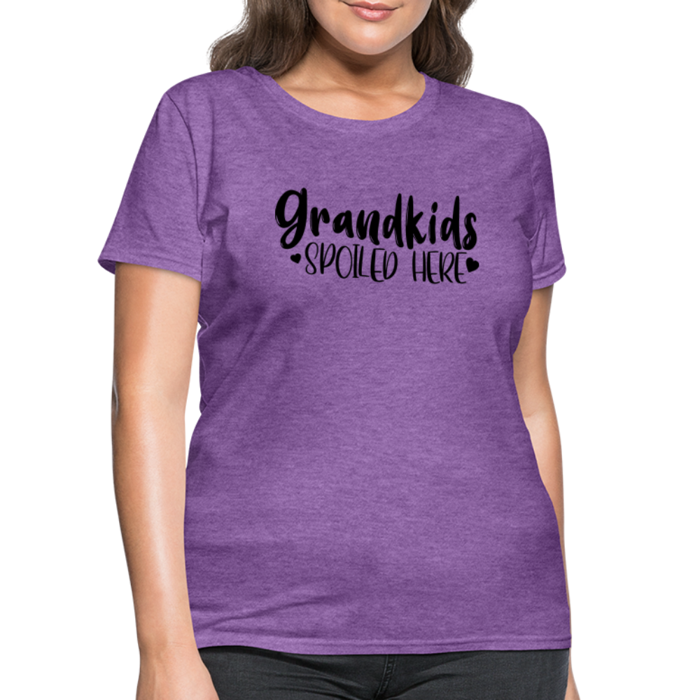 Grandkids Spoiled Here T-Shirt - purple heather