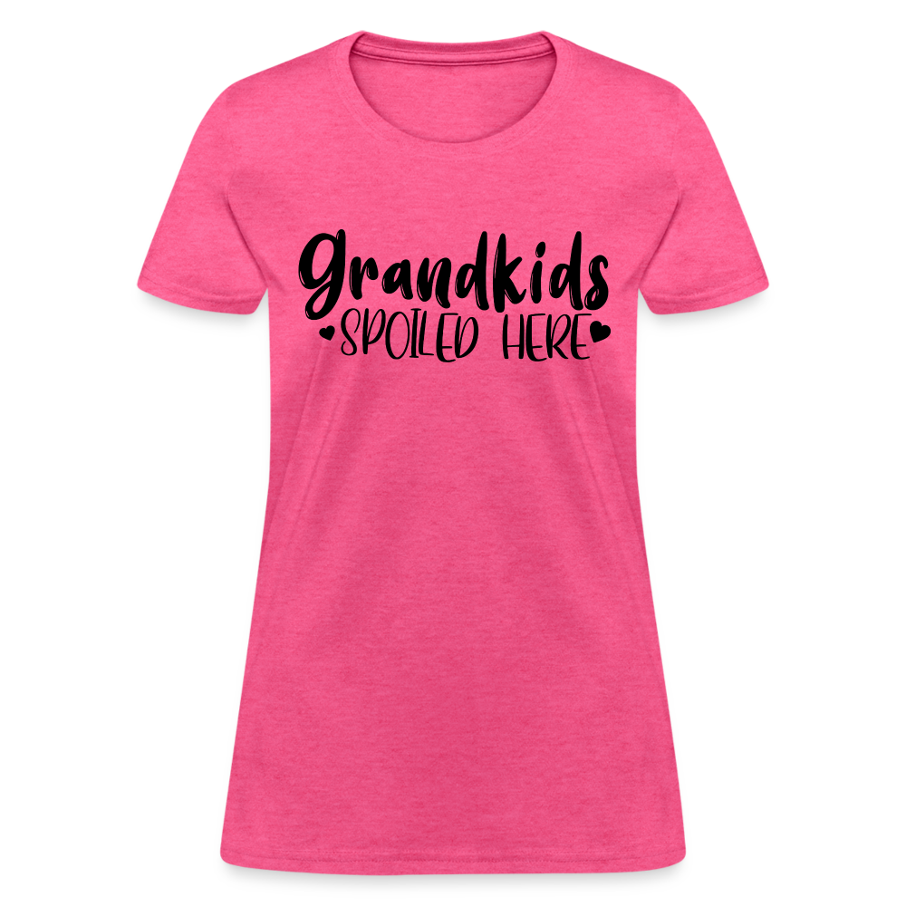 Grandkids Spoiled Here T-Shirt - heather pink