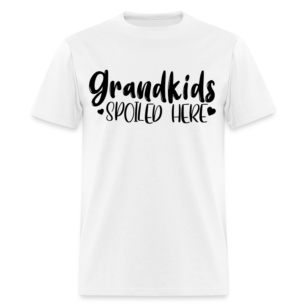Grandkids Spoiled Here T-Shirt (for Grandfathers) Color: white