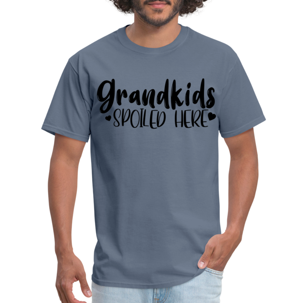 Grandkids Spoiled Here T-Shirt (for Grandfathers) Color: denim