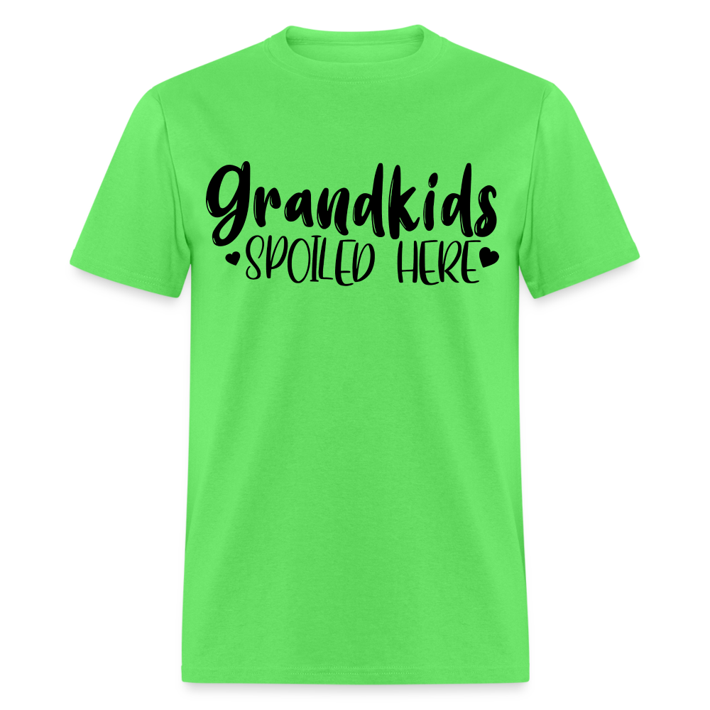 Grandkids Spoiled Here T-Shirt (for Grandfathers) Color: aquatic blue