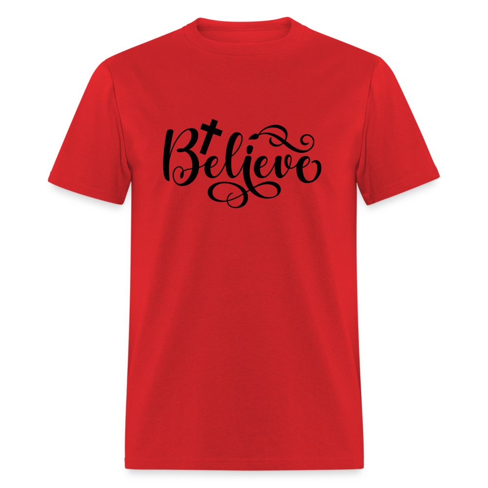 Believe T-Shirt (Cross) - red