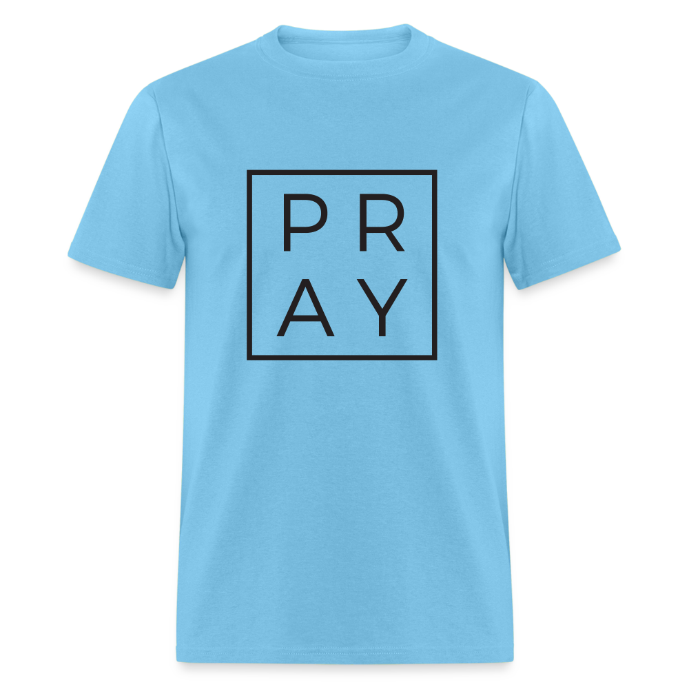 Pray T-Shirt Color: aquatic blue