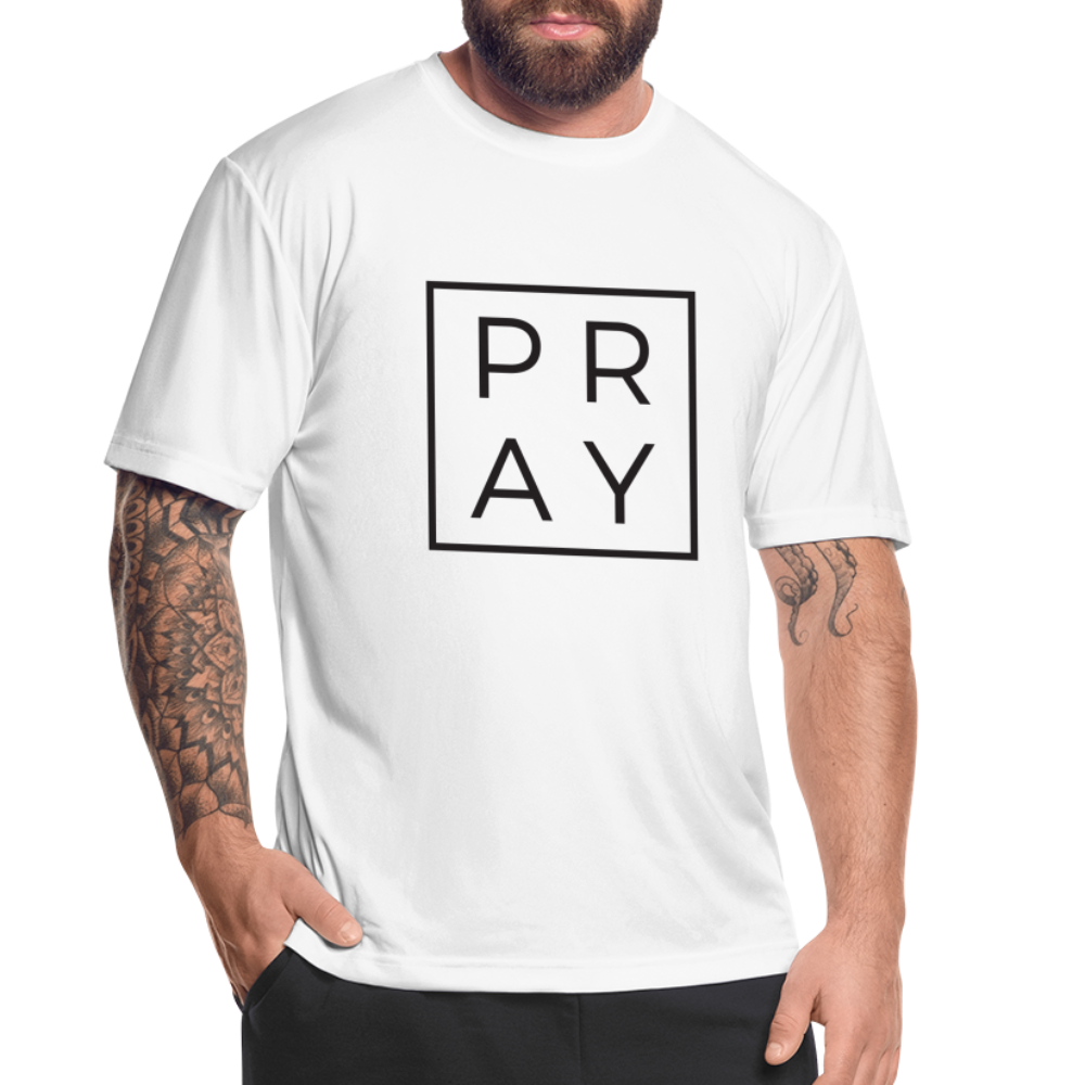 Men’s Moisture Wicking Performance Pray T-Shirt - white