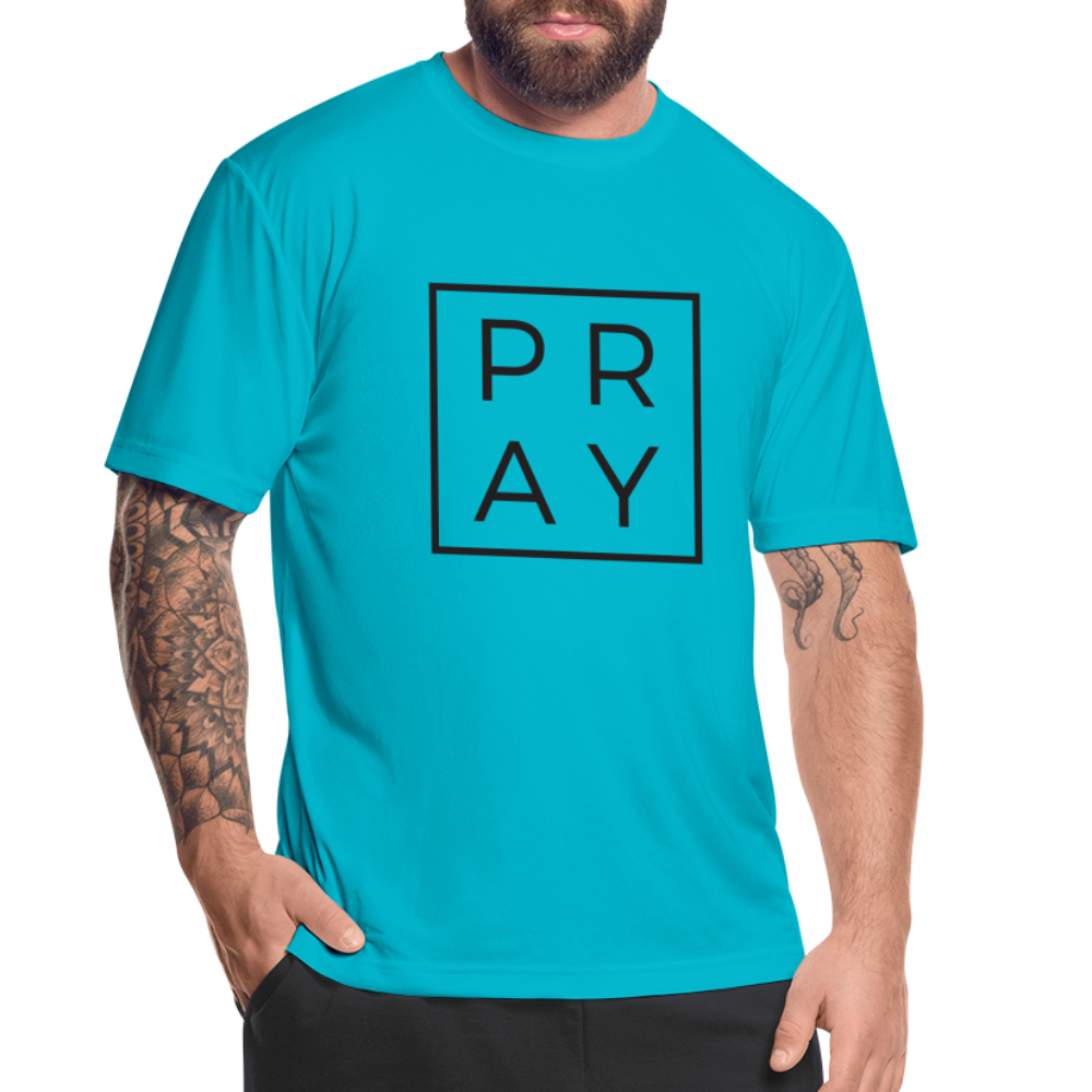 Men’s Moisture Wicking Performance Pray T-Shirt Color: white