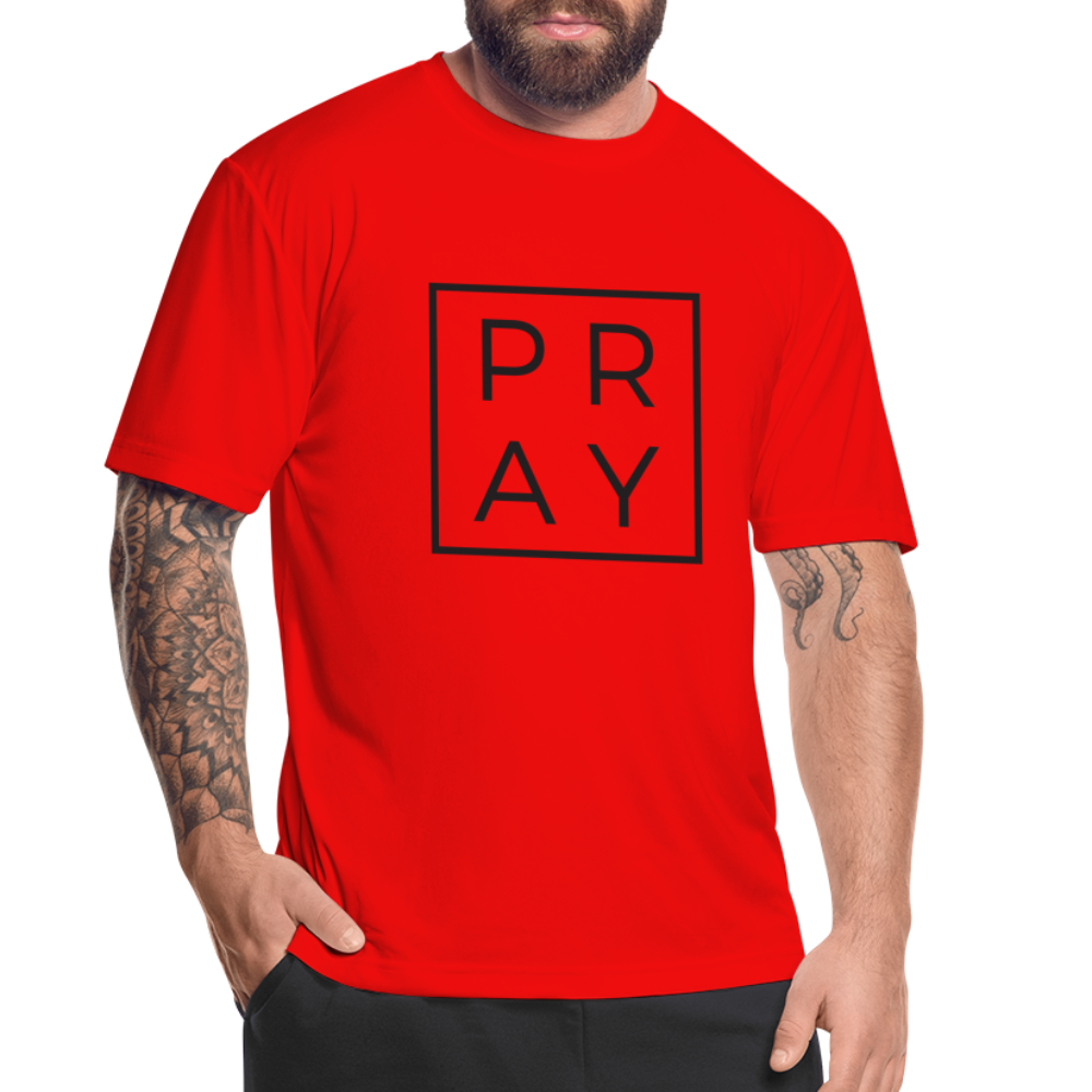 Men’s Moisture Wicking Performance Pray T-Shirt Color: white
