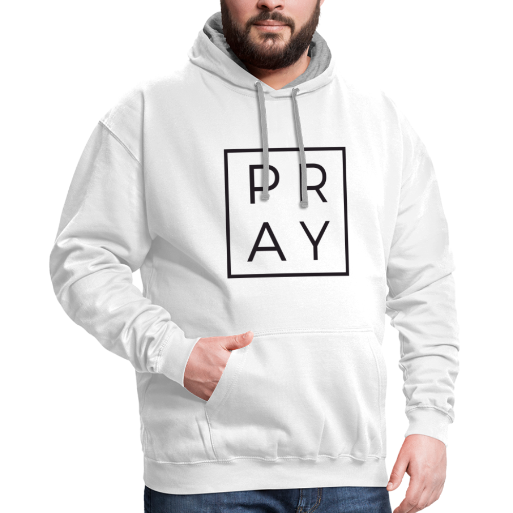 Premium Pray Hoodie - white/gray