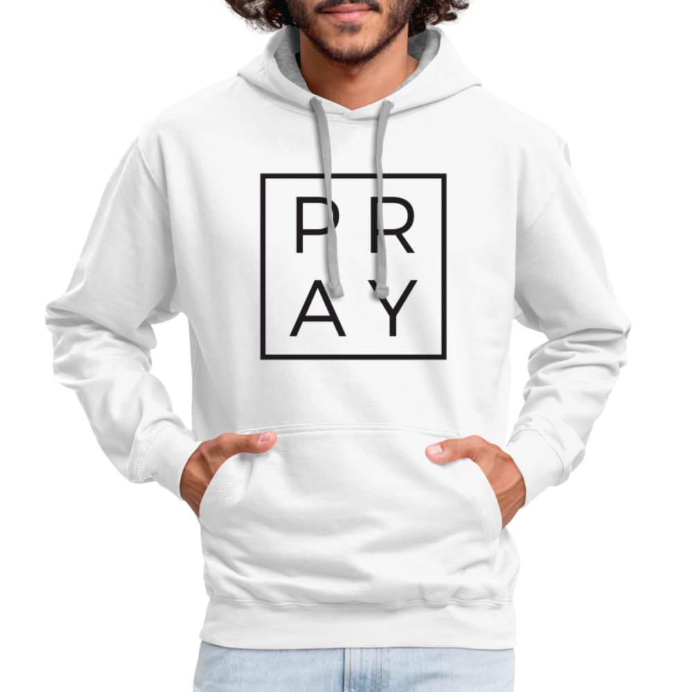Premium Pray Hoodie - white/gray