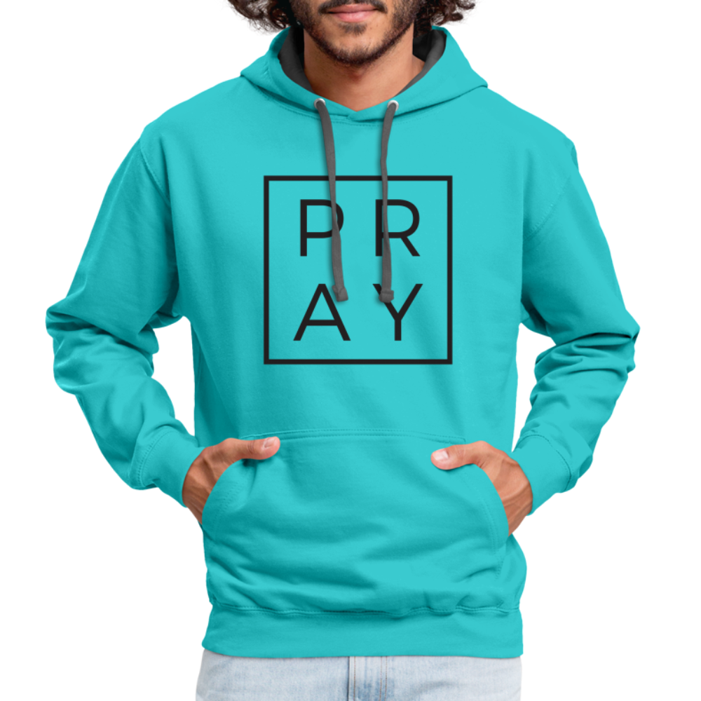 Premium Pray Hoodie – Bold Faith & Comfort Color: scuba blue/asphalt