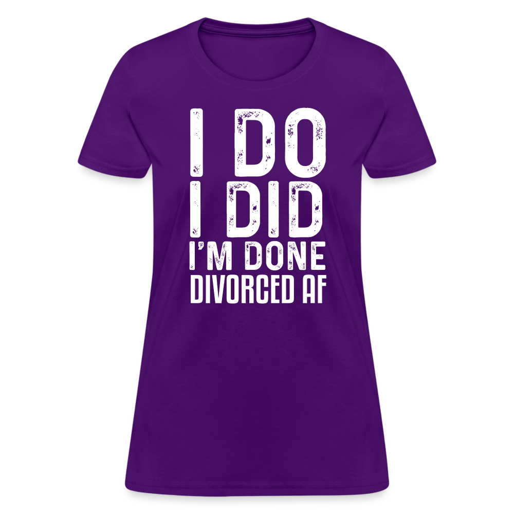 Divorced AF Women's T-Shirt - purple
