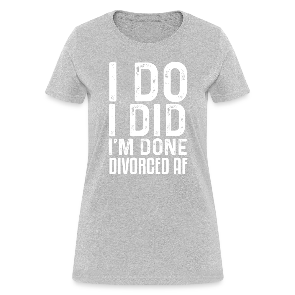 Divorced AF Women's T-Shirt - heather gray