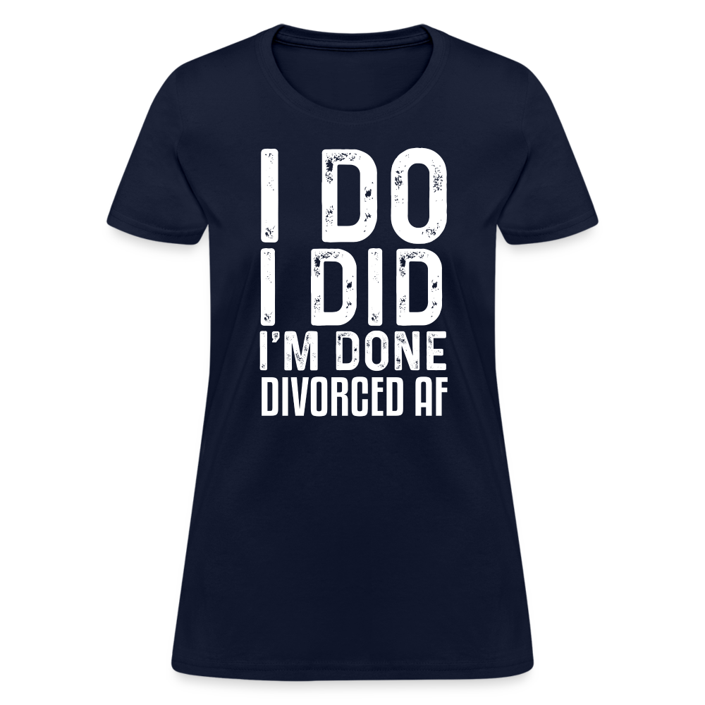 Divorced AF Women's T-Shirt - navy