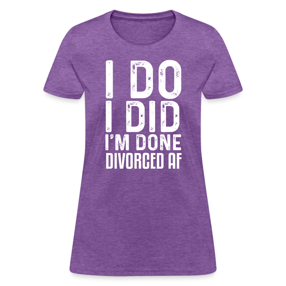 Divorced AF Women's T-Shirt - purple heather
