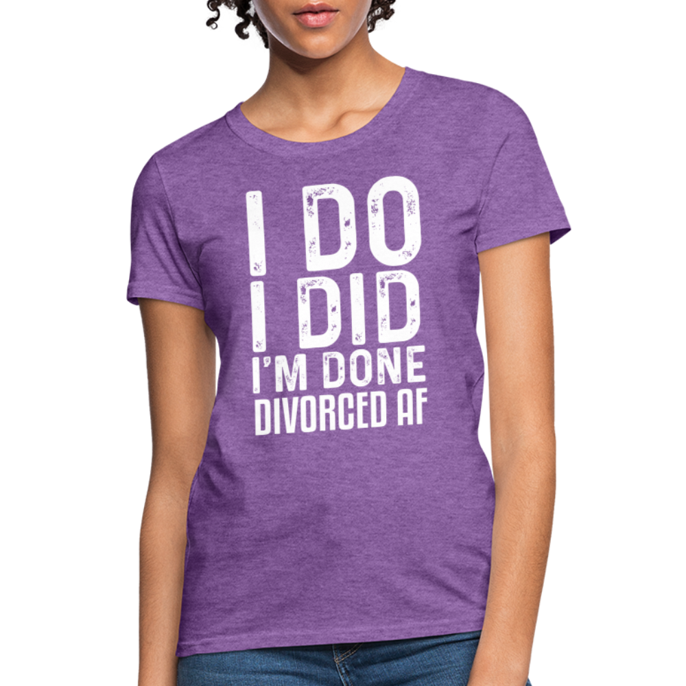 Divorced AF Women's T-Shirt - purple heather