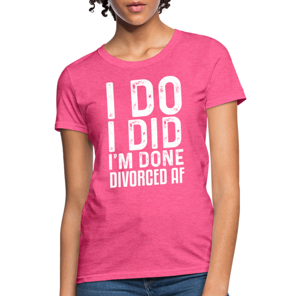 Divorced AF Women's T-Shirt - heather pink