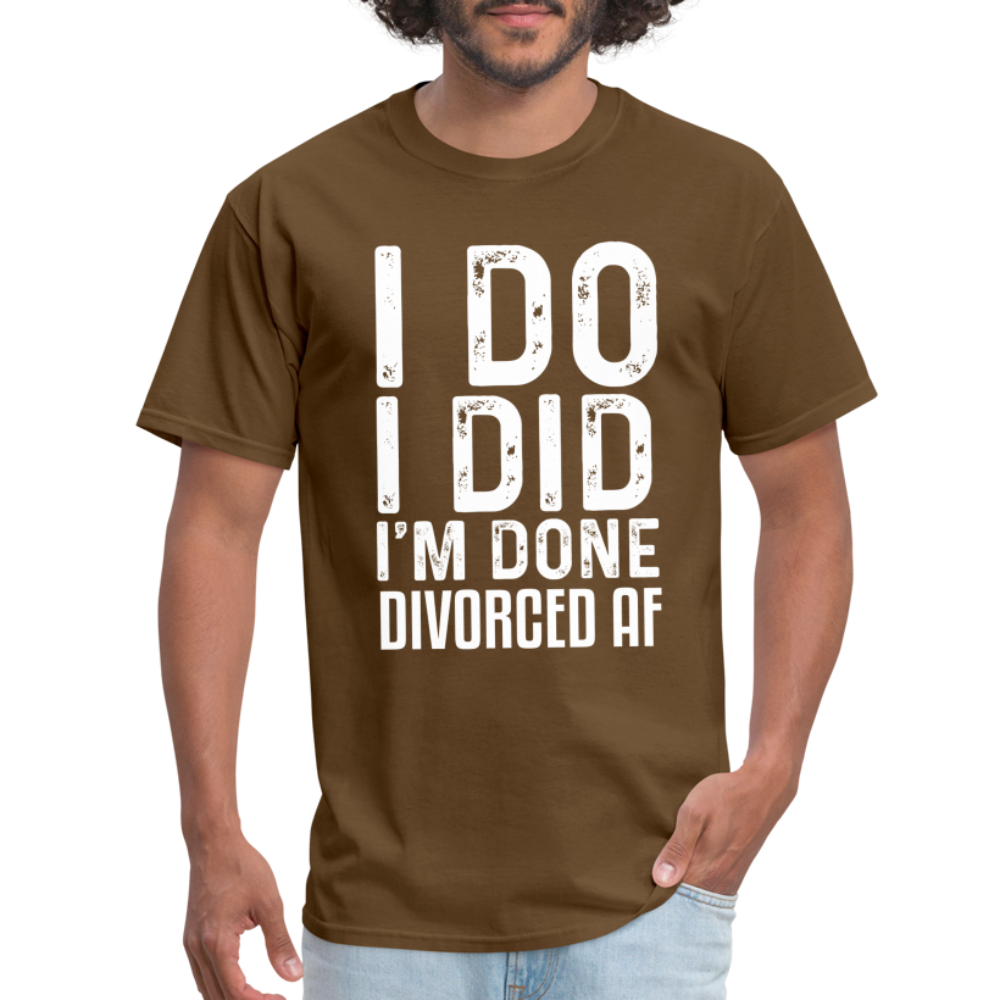 Divorced AF T-Shirt - brown