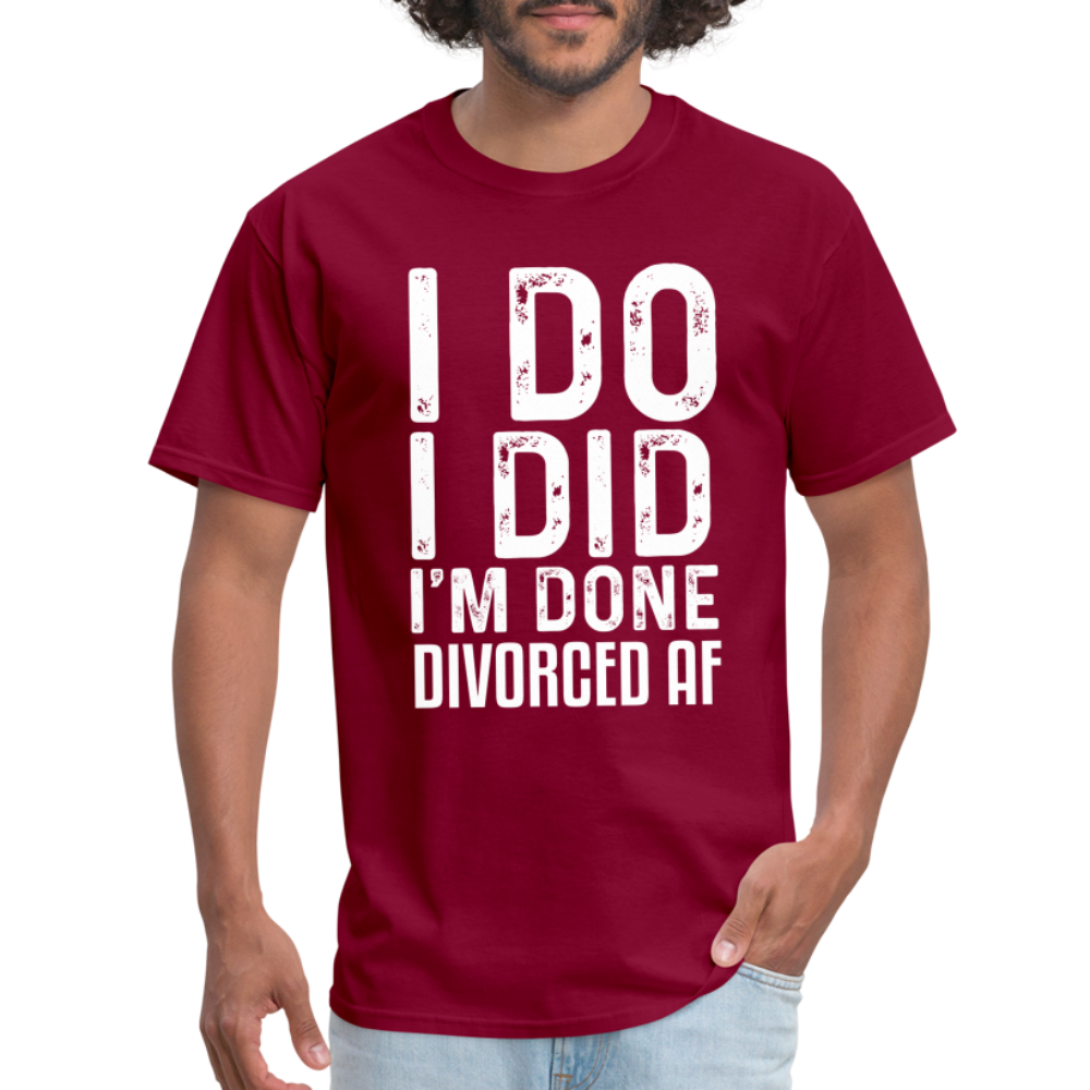 Divorced AF T-Shirt - burgundy