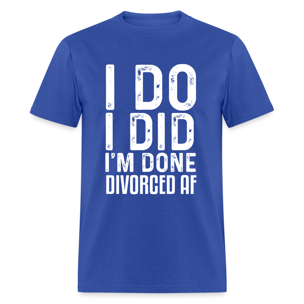 Divorced AF T-Shirt - royal blue